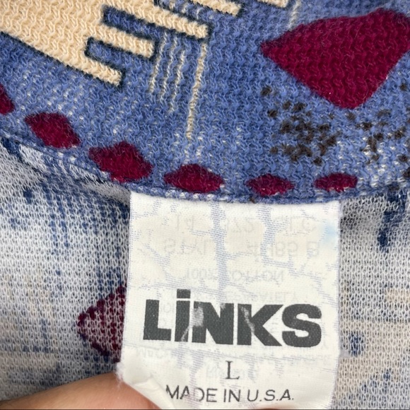 Vintage 90’s Boho Western Rodeo Tribal Button Down Shirt SZ L - Picture 4 of 6